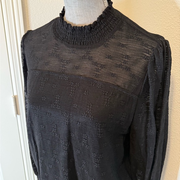 Adrianna Papell Elegant Black Lace Blouse | L - Picture 2 of 12